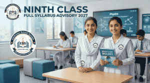 Featured image showing EduVision students and the official ninth class full syllabus advisory 2027.